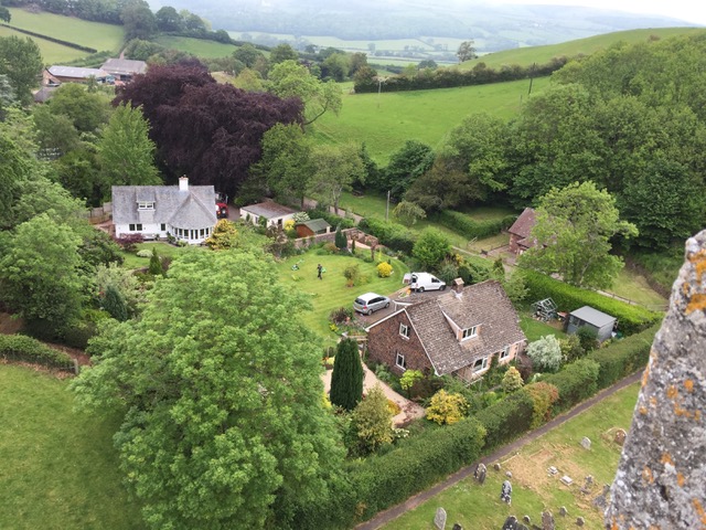 View towards East Luccombe Farm and Bossington in the mist beyond View towards East Luccombe Farm and Bossington in the mist beyond