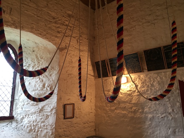 Suspended bell ropes Suspended bell ropes