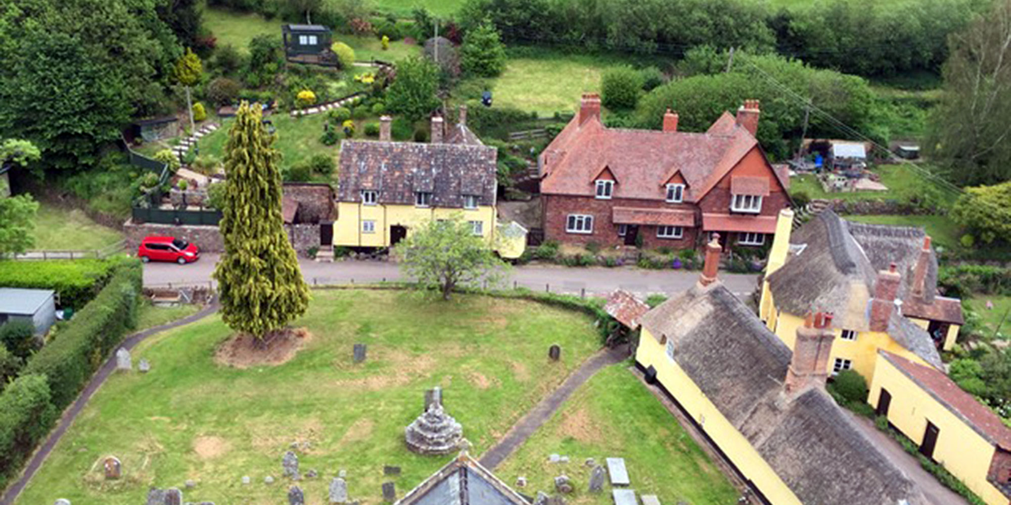 The view from the top of Luccombe church