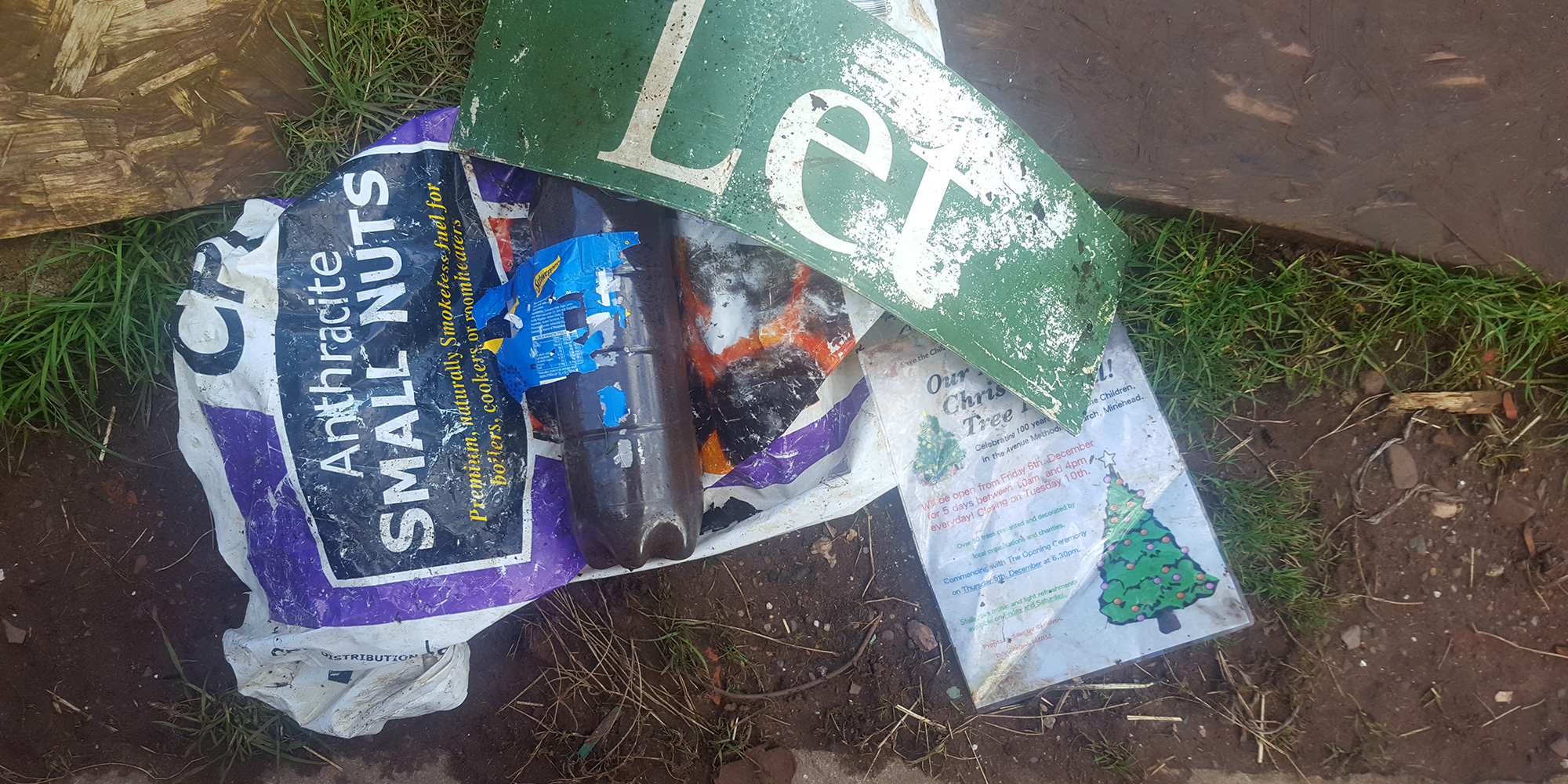 Rubbish in the river