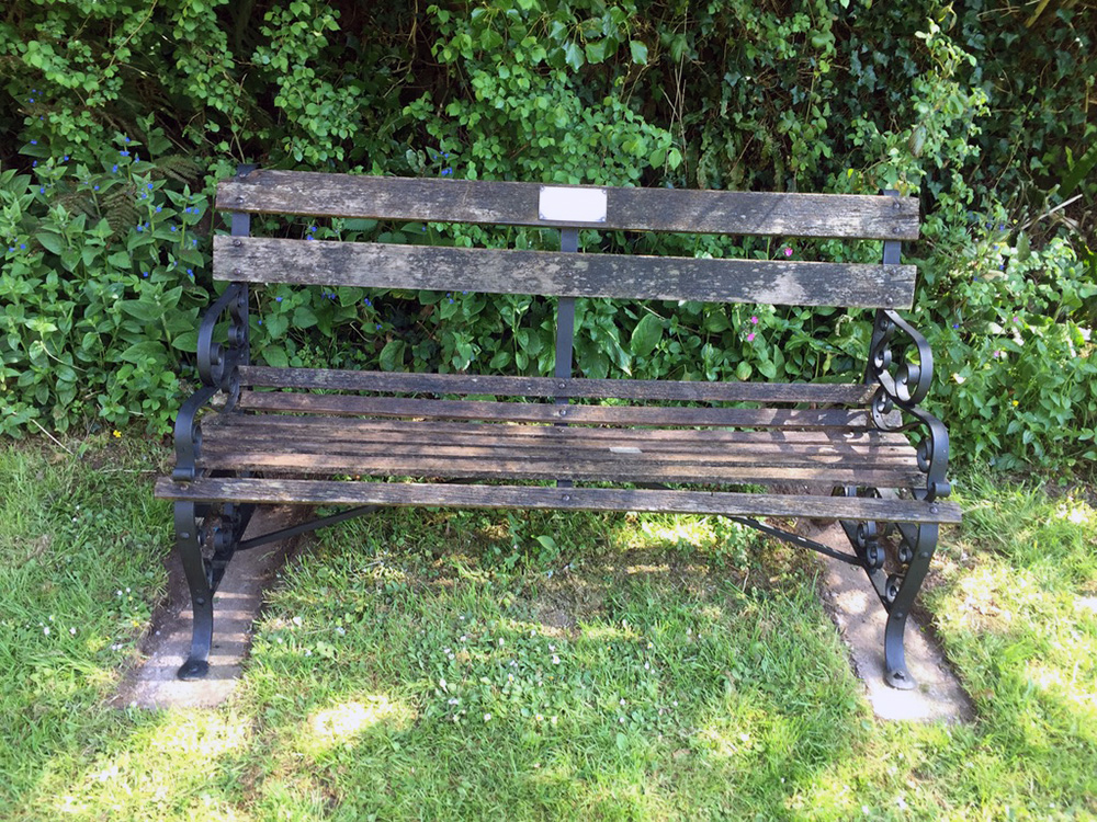 Luccombe bench restored Luccombe bench restored