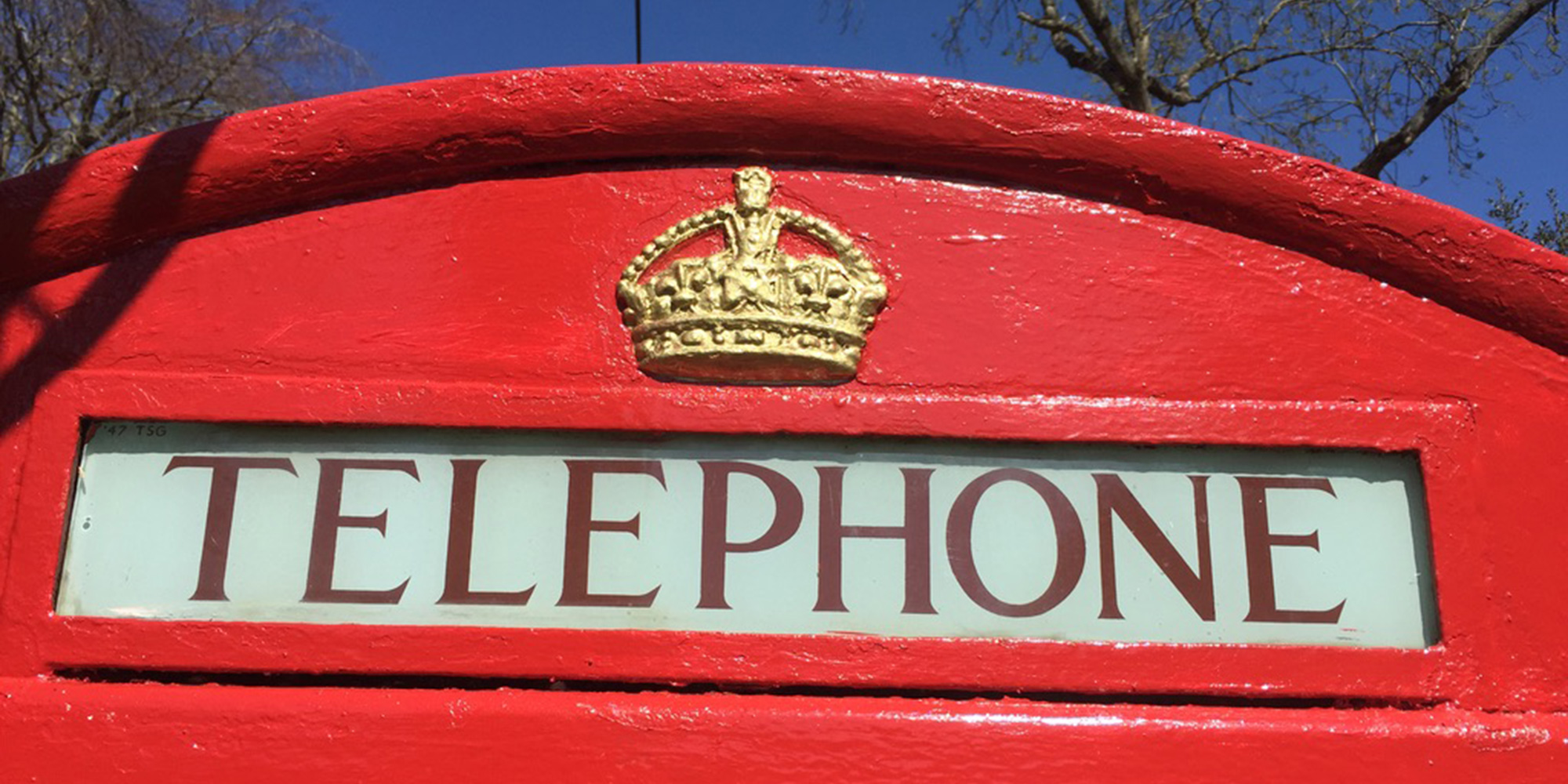 Luccombe's telephone box (close up)