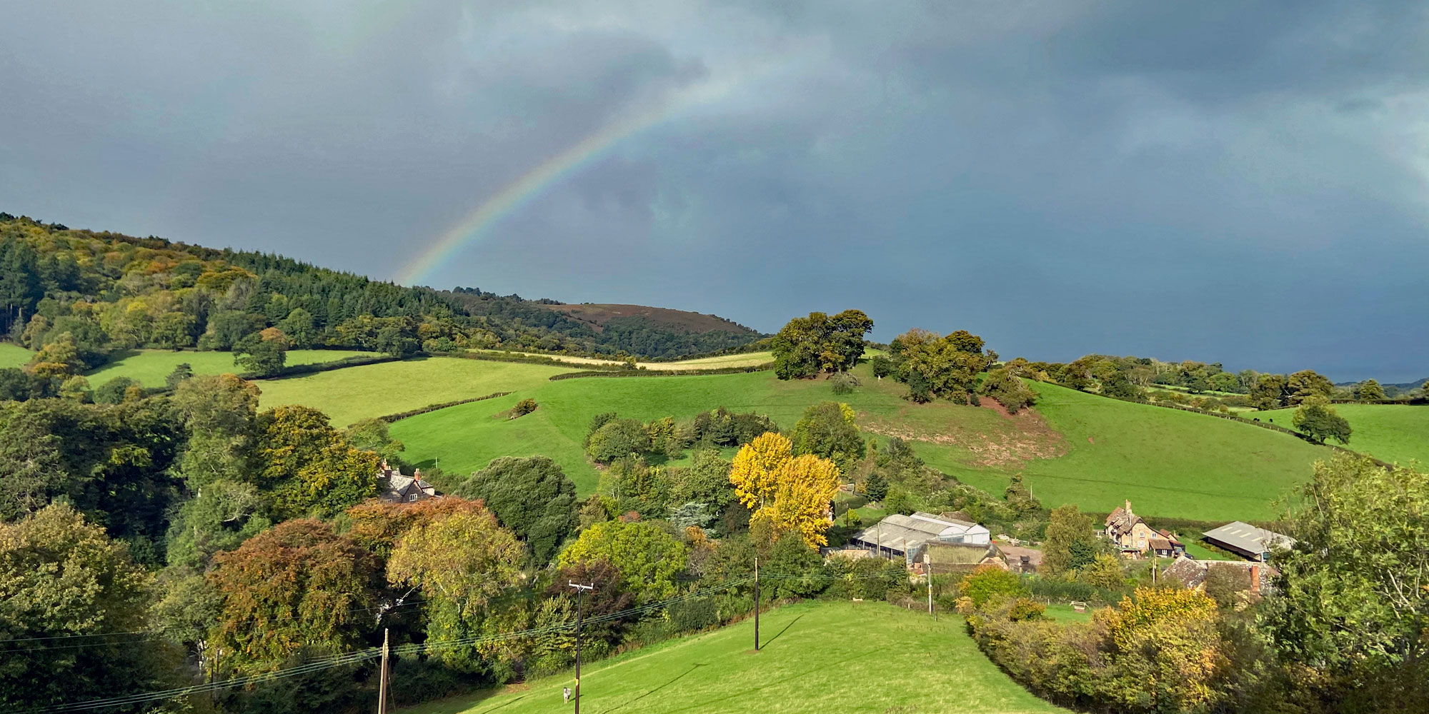 A rainbow over Luccombe